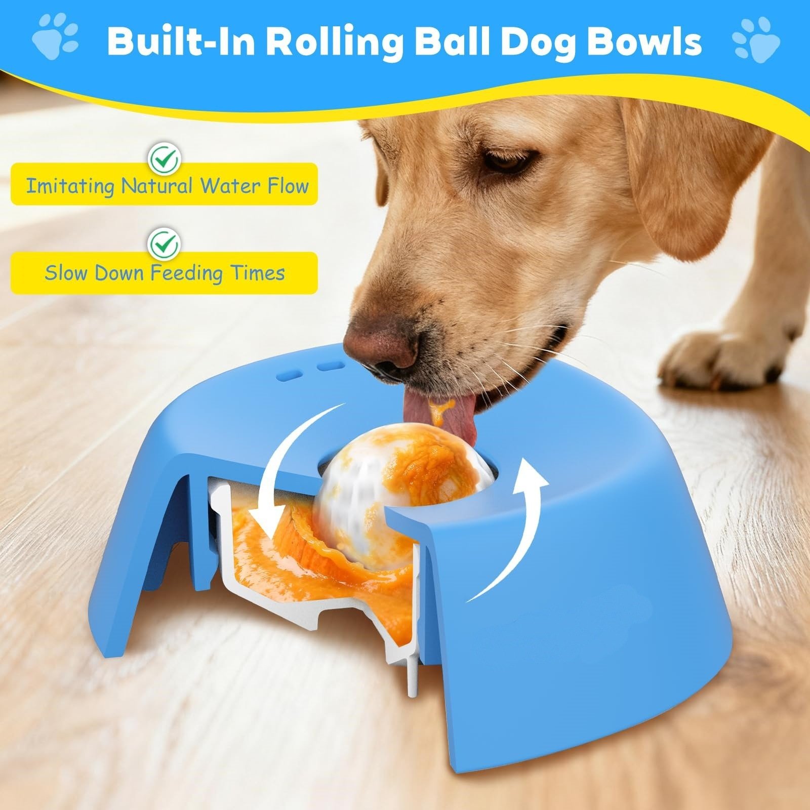 2bea7b52-7d2d-41e0-896f-64691f172142.jpg Pet Slow Feeder Non-Slip Spherical Dog Licking Bowl Anti-Choking Dog Bowl Lick Toy For Liquid Treats Bone Broth Yogurt - Image 1