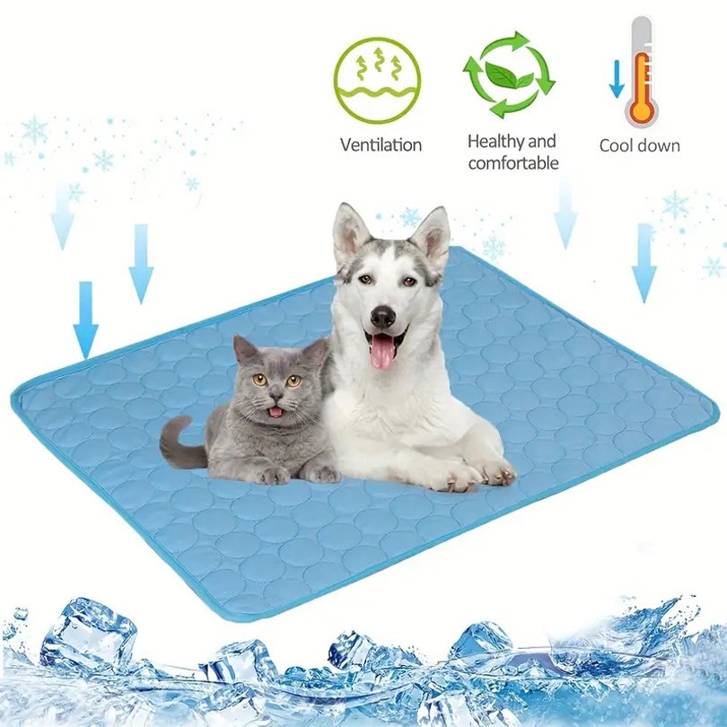 eb2721dc-4534-405b-b9a8-1c3472045424.jpg Dog Cooling Mat Summer Pets Cold Bed Extra Large For Small Big Dogs Pet Accessories Cat Durable Blanket Sofa Cat Ice Pad Blanket Pet Products - Image 1